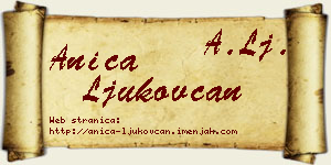 Anica Ljukovčan vizit kartica